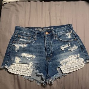 Distressed Denim Shorts